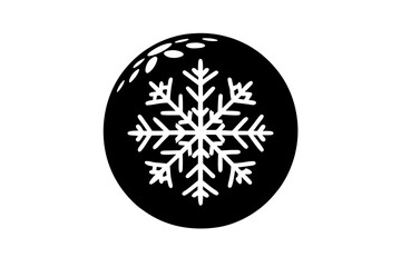 Snowball Silhouette Icon Perfect Winter Illustration for Seasonal Designs