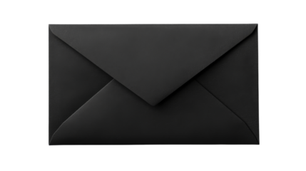 Black envelope transparent background