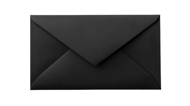 Black envelope transparent background