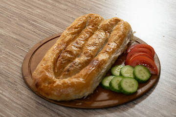 breakfast table with delicious food