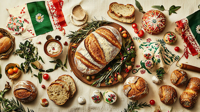 Hungarian St. Stephen's Day celebration featuring traditional bread and festive dishes