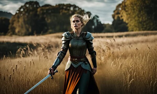 Queen with a sword.