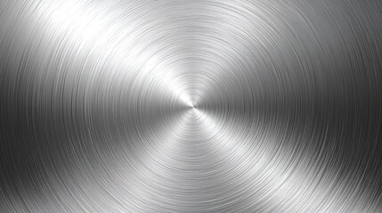 Brushed silver metal surface with circular texture.