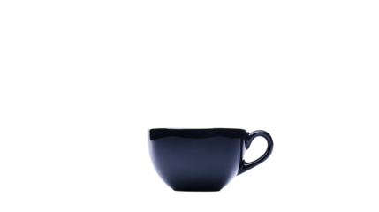 Black coffee cup transparent background