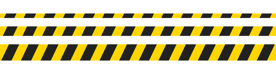 Warning attention tape yellow black lines vector illustration