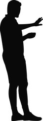 a man walking body silhouette vector