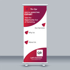 Modern rollup banner design template