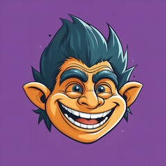 Funny face with a smile