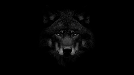 Fototapeta premium Wolf Wallpaper with Dark Background for PC or Desktop