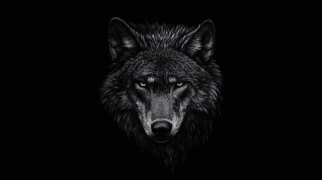 Wolf Wallpaper with Dark Background for PC or Desktop