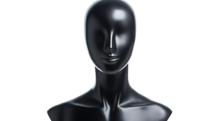 Black mannequin transparent background