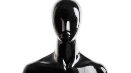 Black mannequin transparent background