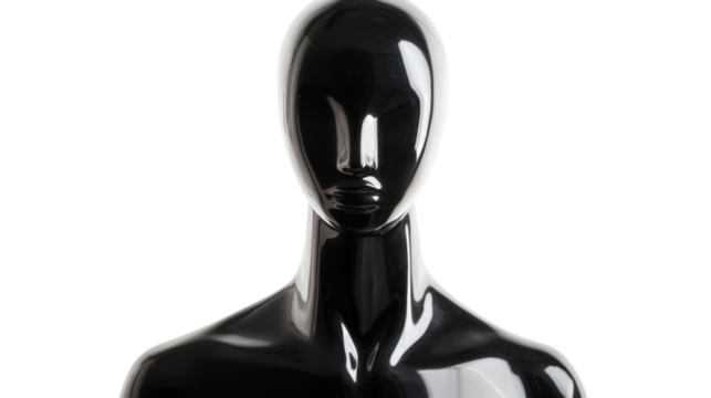 Black mannequin transparent background