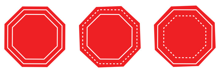 octagon icon ,  octagonal geometric shapes vector illustration on isolated background eps 10.