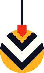 Christmas Ball Geometric Simple Christmas Decoration Toy. Cute Xmas Symbol