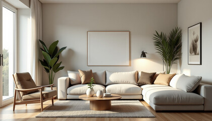 Modern Minimalist Living Room Design with Natural Light