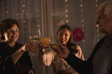 Family Having A Toast
