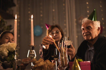 Family Celebrating A Joyful Party