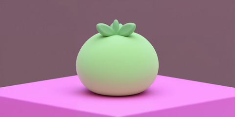 The number 2024 is written in 3D, detailed illustration with clear curves, textured, shadow, with stage background.