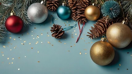 christmas background with gift boxes and christmas tree