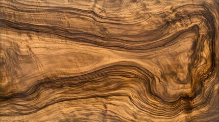 Naklejka premium Detailed Close-Up of Richly Grained Wood Surface with Complex Patterns and Texture Ideal for Natural and Rustic Design Backgrounds