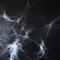 Intricate Patterns of a Silken Spider Web Against a Dark Background Capturing the Essence of Nature's Delicate Artistry in a Macro Perspective