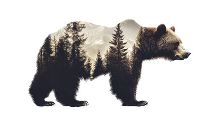 Bear silhouette transparent background