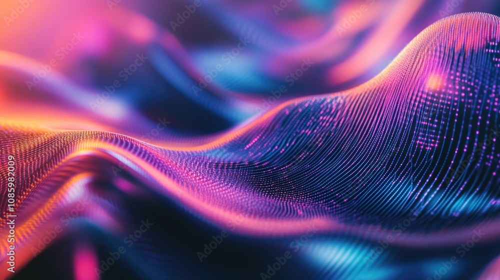 Aufkleber A close-up of colorful waves or lines, suitable for use in design and visual aids