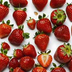 a bunch of strawberries with the letters w on them