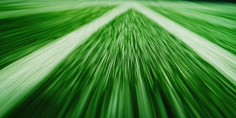 Obraz premium A blurred image of a green field with white lines, possibly for sports or recreation