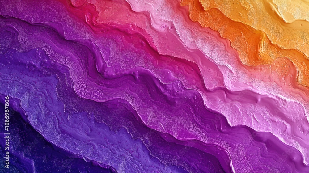 Poster a vibrant and detailed view of a colorful wall with various patterns and textures