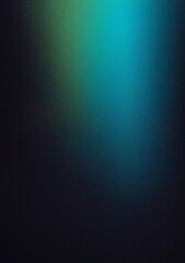 Dark green blue grainy gradient background, black backdrop, noise texture effect, vertical background, copy space