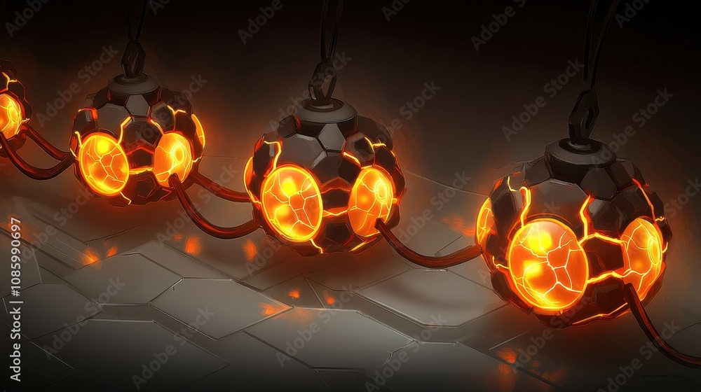 Poster dynamic energy sources futuristic laboratory 3d render modern environment close-up view concept of i