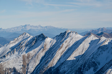 View from Kitzsteinhorn to the austrian alps