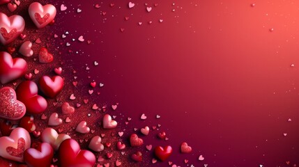 Obraz premium Vibrant Hearts Theme for Valentine's Day Sales Promotion