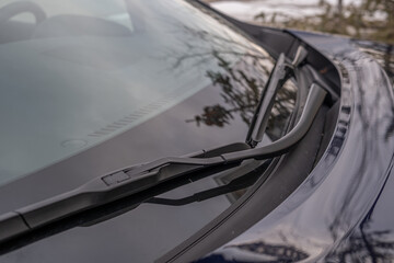 Wipper blades on car windscreen