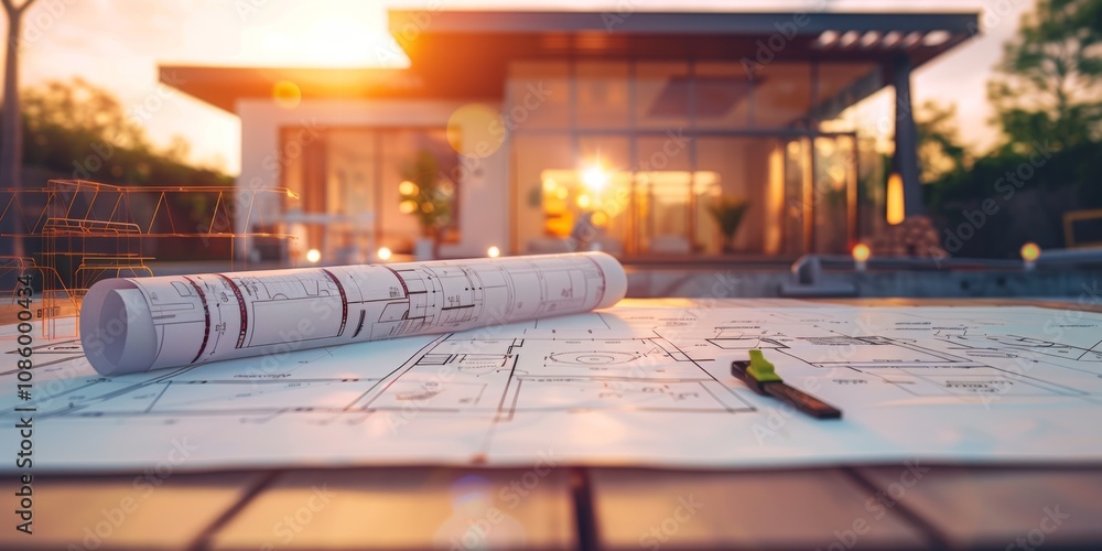 Poster architectural excellence: merging technical expertise with artistic vision in blueprint creation