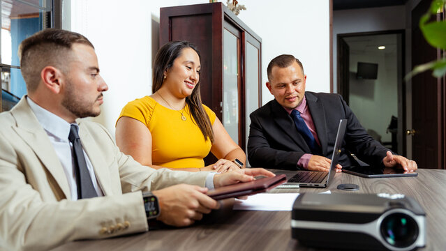 Lawyers collaborating in a professional business meeting