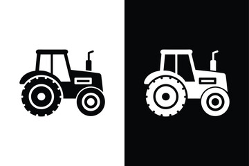 Farmer tractor icon isolated vector icon illustration on white background.