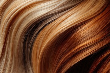 Fototapeta premium A close-up shot of a woman's hair featuring red and blonde colors