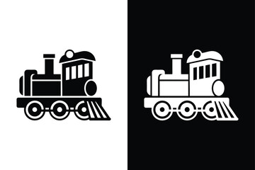 Fototapeta premium Subway rail or train icon isolated vector icon illustration on white background.