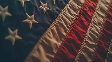 United States flag on black background, for Memorial Day concept