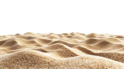 Sand dunes isolated on white background
