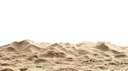 Beach sand isolated on white background