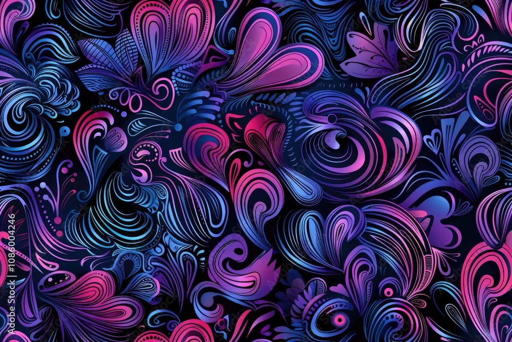 Poster A colorful abstract background with swirling patterns