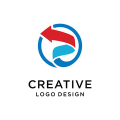 Initial Letter R and Arrow Premium Vector Logo Design Inspiration