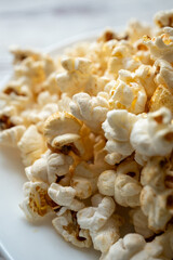close up of caramel and honey popcorn