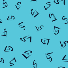 abstract symbol from letters V and S seamless vector pattern on turquoise background. For the design of prints, interiors and scenes
