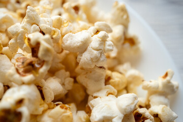 close up of honey popcorn