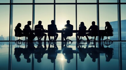 Business team training listening meeting concept
